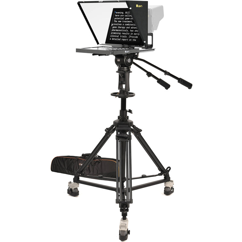 ikan PT4500 15" Teleprompter with Pedestal & Dolly Turnkey Kit