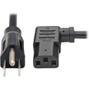 Tripp Lite Computer Power Cord NEMA 5-15P to Left-Angle C13 (6')