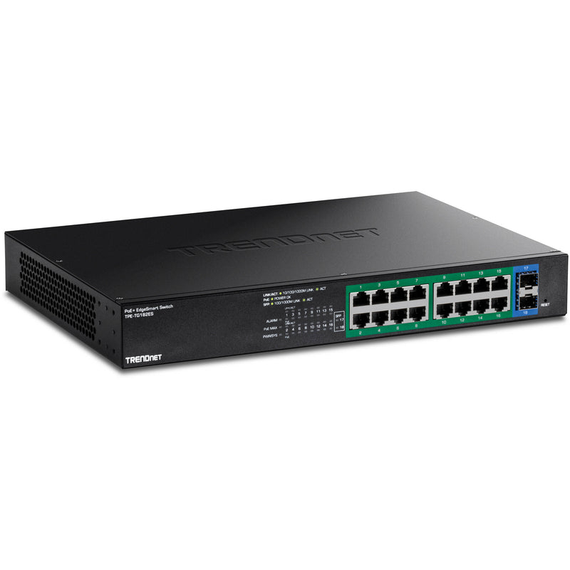 TRENDnet EdgeSmart TPE-TG182ES 16-Port Gigabit PoE+ Compliant Managed Network Switch