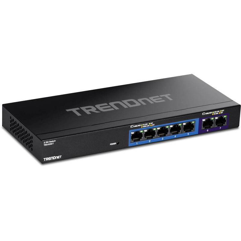 TRENDnet TPE-TG327 7-Port Multi-Gig PoE+ Compliant Unmanaged Network Switch
