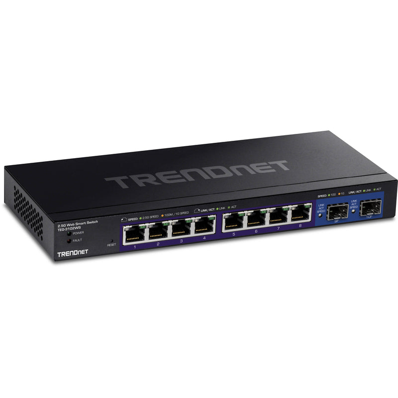 TRENDnet TEG-3102WS 8-Port 2.5G Managed Network Switch