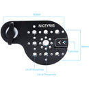 Niceyrig Video Tripod Side Plate with Rosette Mount (30T, M8 Thread)