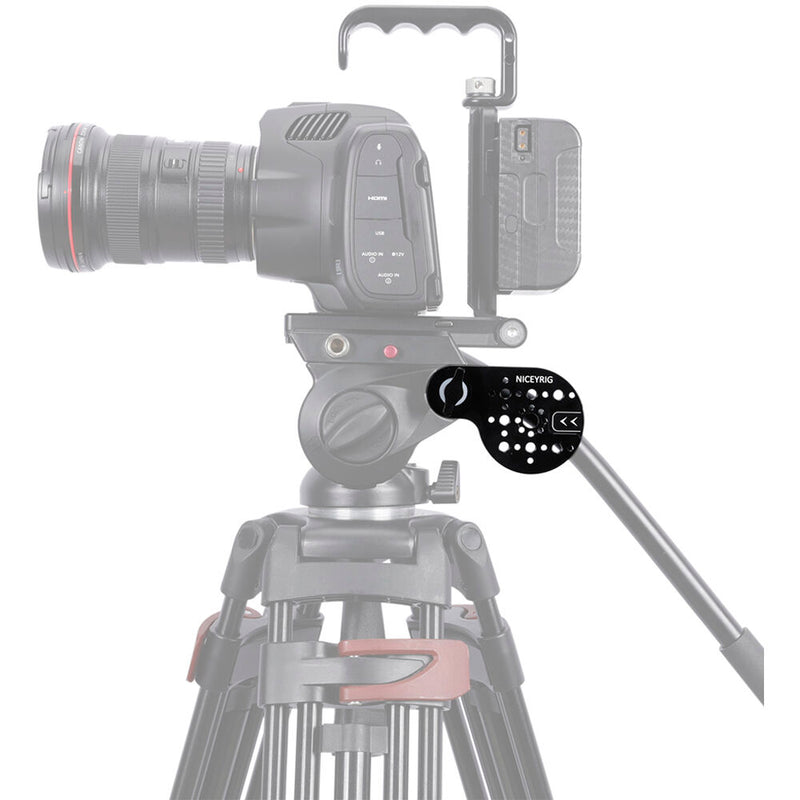 Niceyrig Video Tripod Side Plate with Rosette Mount (30T, M8 Thread)