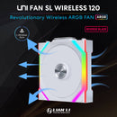 Lian Li 120mm UNI FAN SL Wireless ARGB Reverse Blade Case Fan (White)