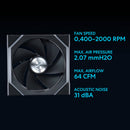 Lian Li 120mm UNI FAN SL Wireless ARGB Reverse Blade Case Fan (Black, 3-Pack)
