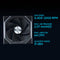 Lian Li 120mm UNI FAN SL Wireless ARGB Reverse Blade Case Fan (Black, 3-Pack)