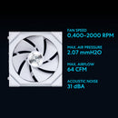 Lian Li 120mm UNI FAN SL Wireless ARGB Reverse Blade Case Fan (White, 3-Pack)