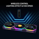 Lian Li 120mm UNI FAN SL Wireless LCD ARGB Reverse Blade Case Fan (Black, 3-Pack)