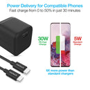Naztech 30W USB-C PD Wall Charger with USB-C Cable (Black)