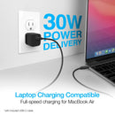 Naztech 30W USB-C PD Wall Charger with USB-C Cable (Black)