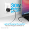 Naztech 30W USB-C PD Wall Charger with USB-C Cable (Black)