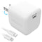 Naztech 30W USB-C PD Wall Charger with MFi Lightning Cable (White)