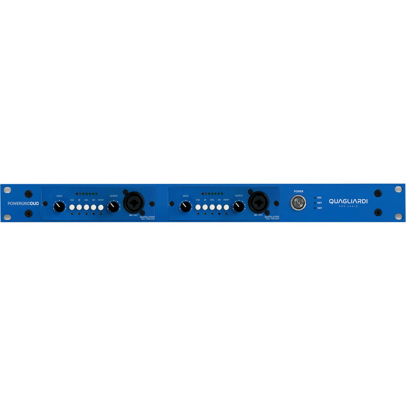 QUAGLIARDI PRO AUDIO Powergrid Duo Two-Slot 500-Series Horizontal Rack Chassis