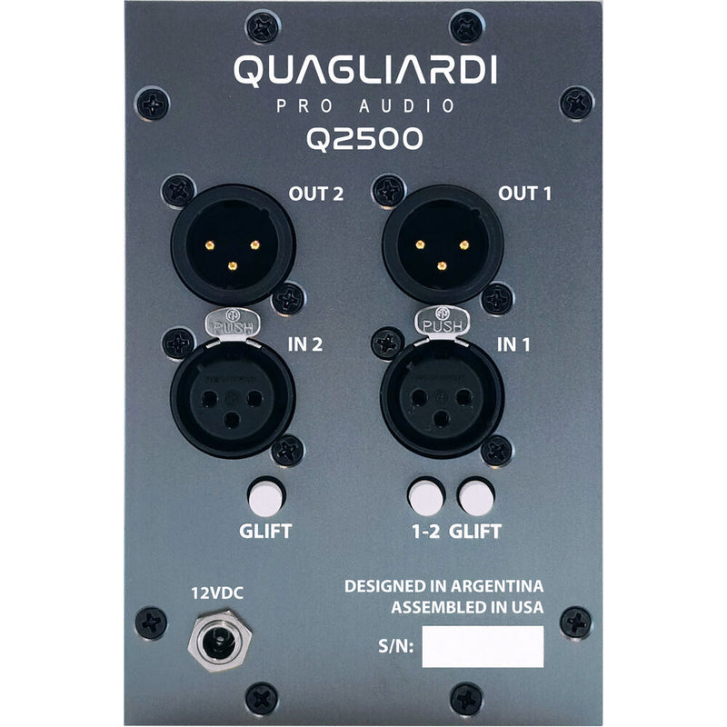 QUAGLIARDI PRO AUDIO Vertical 2-Slot 500 Series Chassis with Removable Rack Ear