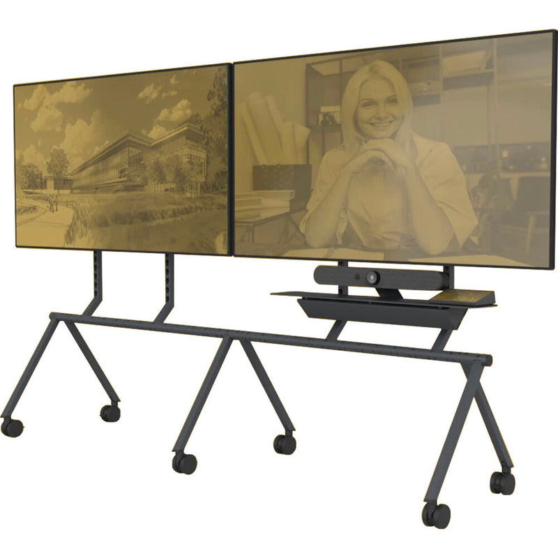 Heckler Mobile Dual-Display Stand for 75" Displays