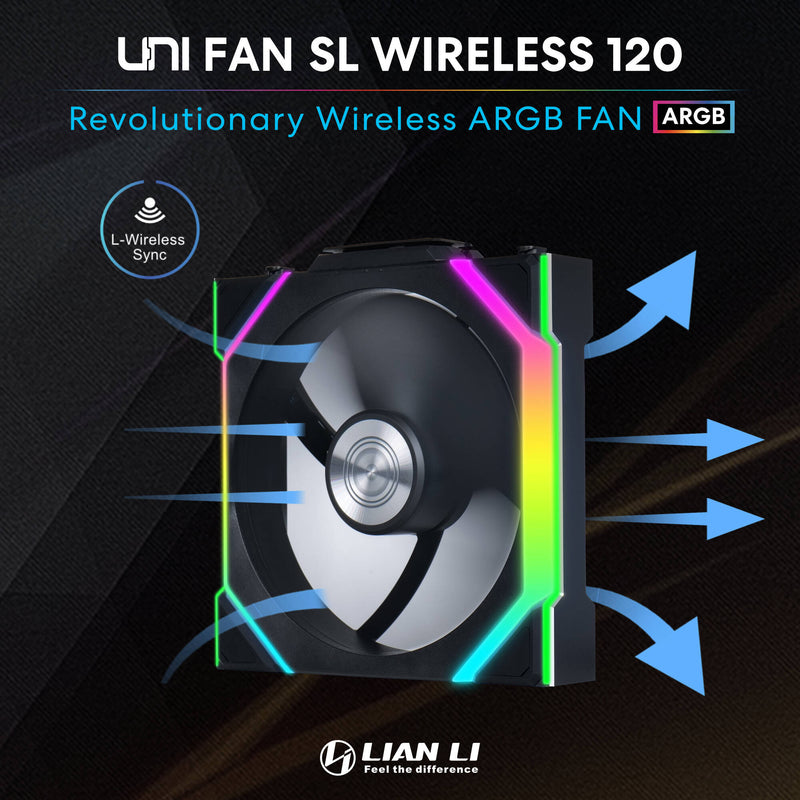 Lian Li 120mm UNI FAN SL Wireless ARGB Case Fan (Black)