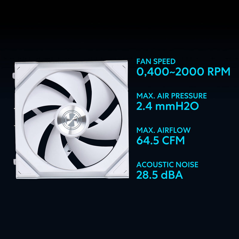 Lian Li 120mm UNI FAN SL Wireless ARGB Case Fan (White, 3-Pack)