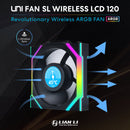 Lian Li 120mm UNI FAN SL Wireless LCD ARGB Case Fan (Black, 3-Pack)
