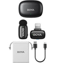 BOYA mini Tiny Wireless Microphone System with Lightning Connector for iOS Devices (2.4 GHz, Black)