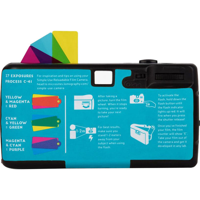 Lomography Simple Use Reloadable Turquoise Film Camera