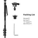 Ulanzi TT35 Monopod Hiking Pole with Ball Head