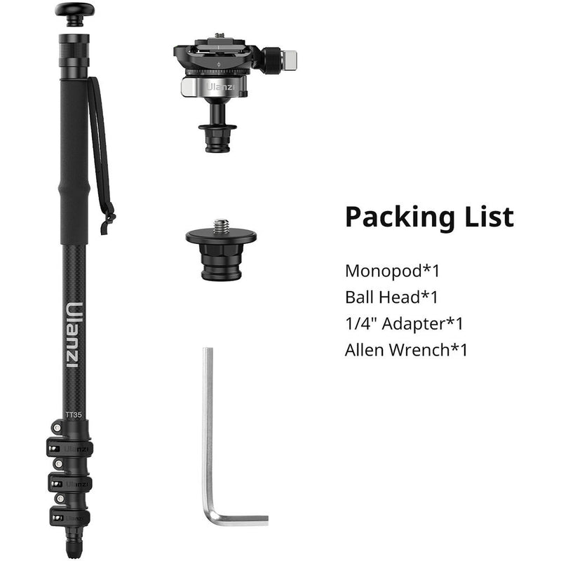 Ulanzi TT35 Monopod Hiking Pole with Ball Head
