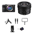 Sony a7C II Mirrorless Camera with 24mm f/2.8 Lens and Live Streaming Kit (Black)