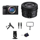 Sony a7C II Mirrorless Camera with 40mm f/2.5 Lens and Live Streaming Kit (Black)