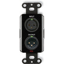 RDL Wall-Mounted Bi-Directional Mic/Line Dante Interface 1 X 2 (Black)