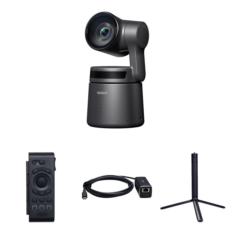 OBSBOT Tail Air PTZ Camera Combo Kit with Smart Remote, PoE & Tripod
