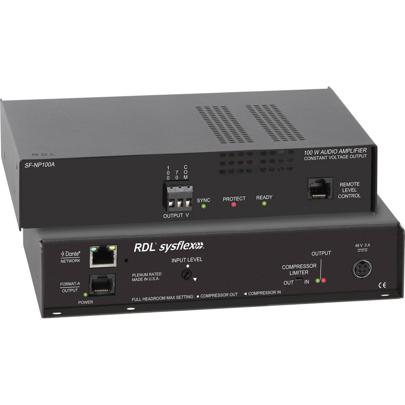 RDL Network to 100 W Mono Audio Amplifier - 70 V or 100 V