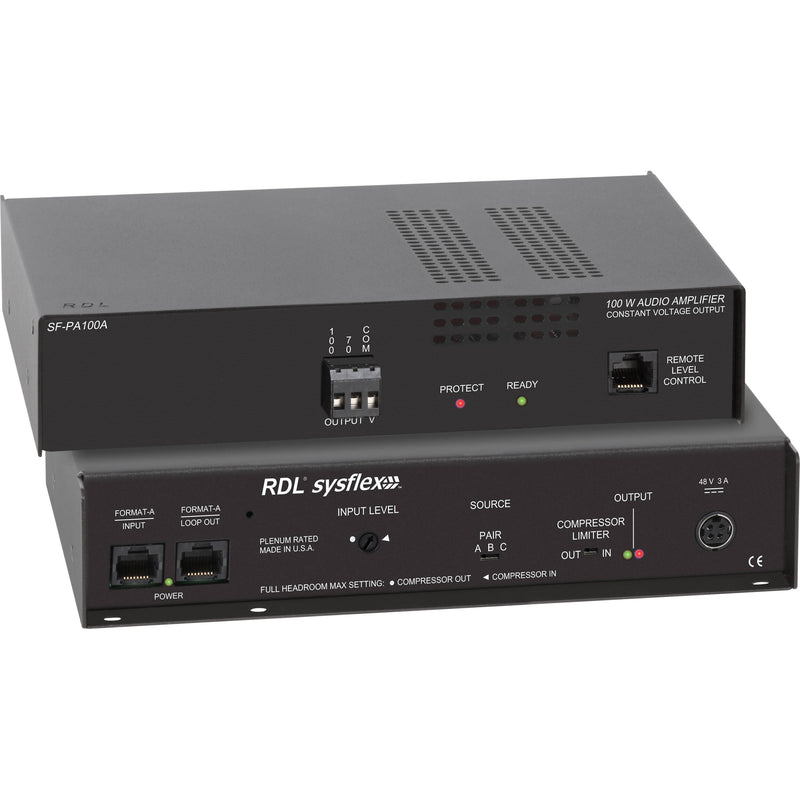 RDL Format-A To 100 W Mono Audio Amplifier - 70 V or 100 V