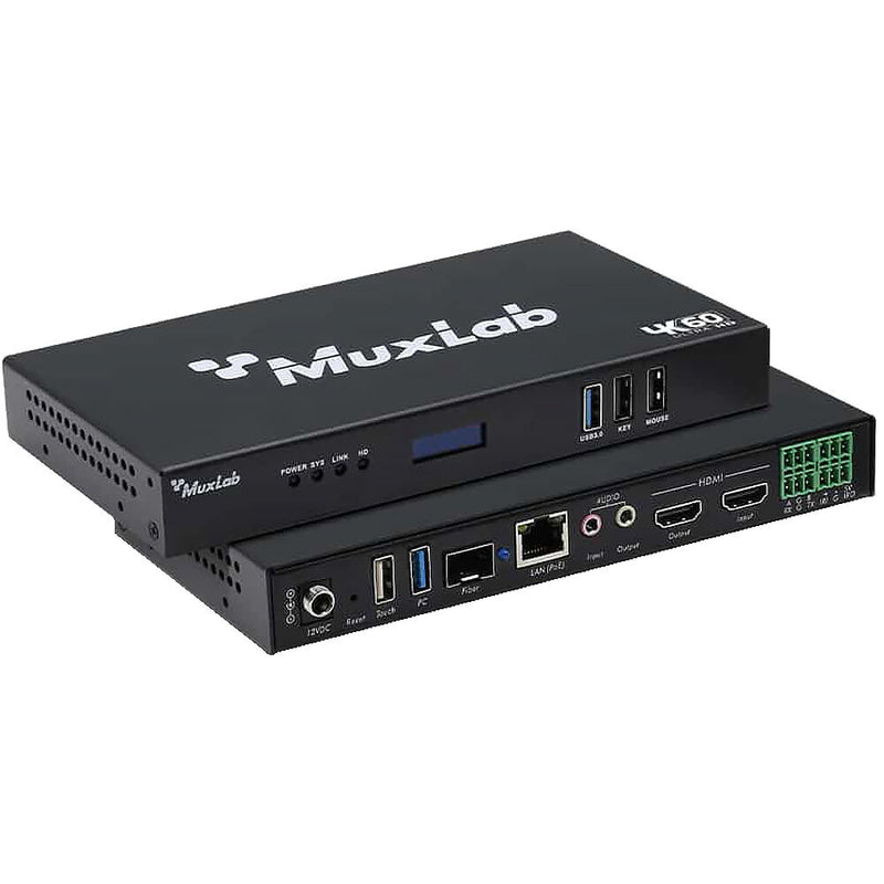 MuxLab HDMI-over-IP PoE Seamless Transceiver (4K60)