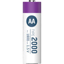 Ansmann Rechargeable Lithium-Ion AA Batteries (4-Pack, Purple & White)