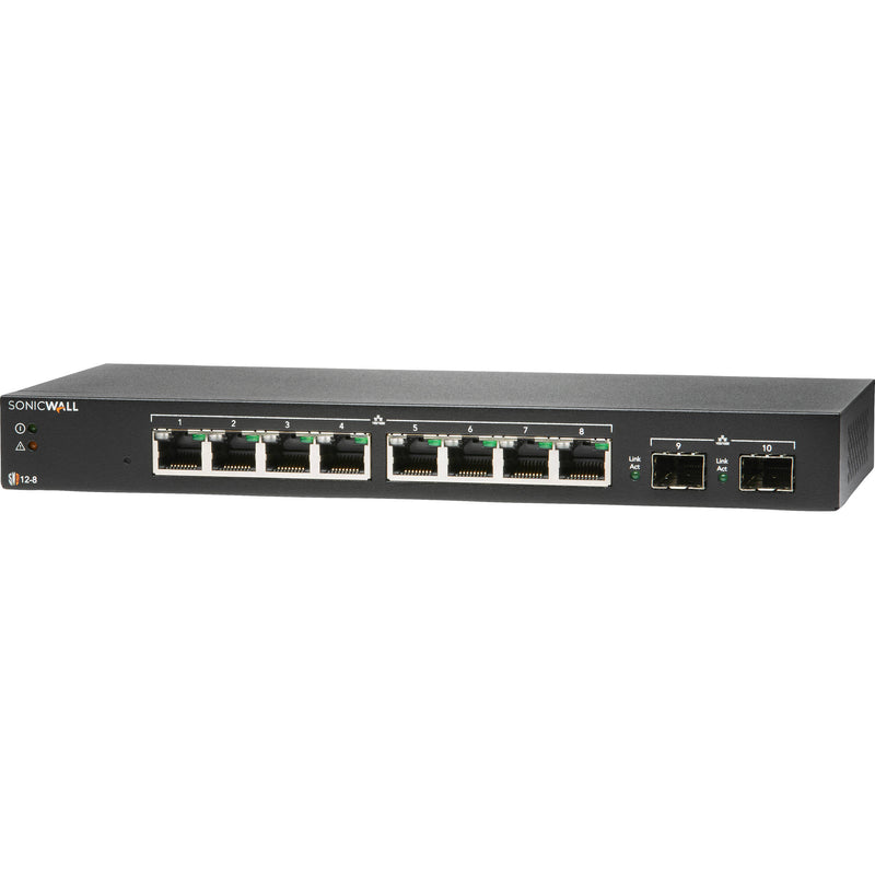 SonicWALL SWS12-8 8-Port Gigabit Managed Network Switch