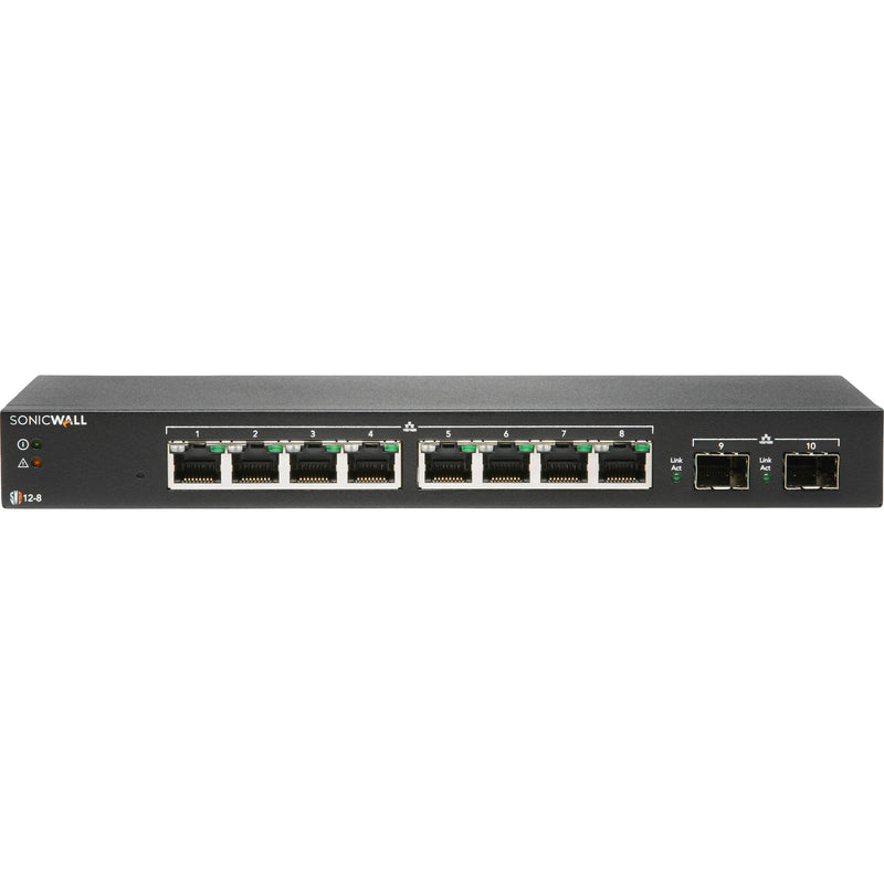 SonicWALL SWS12-8 8-Port Gigabit Managed Network Switch