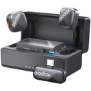 Godox Cube-C 2-Person Wireless Microphone System Combo Kit 1 for Cameras and Mobile Devices (2.4 GHz)
