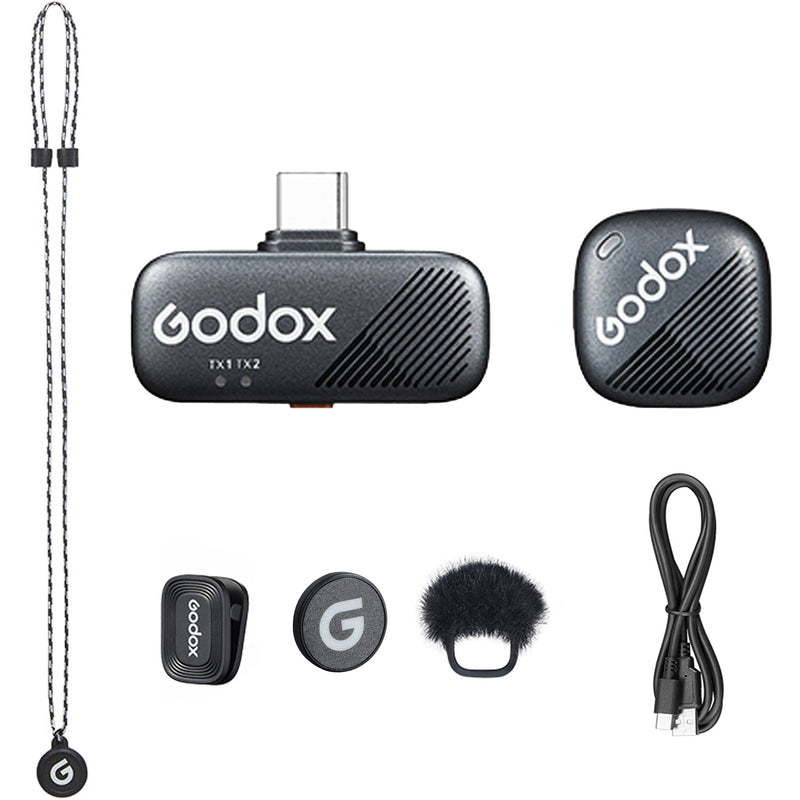 Godox Cube-C Wireless Microphone System for Cameras and Mobile Devices (2.4 GHz)
