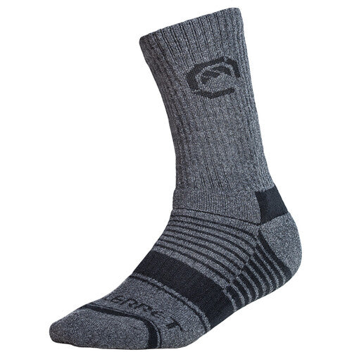 Vallerret Merino Wool Crew Sock (Gray Winter, 9-12)