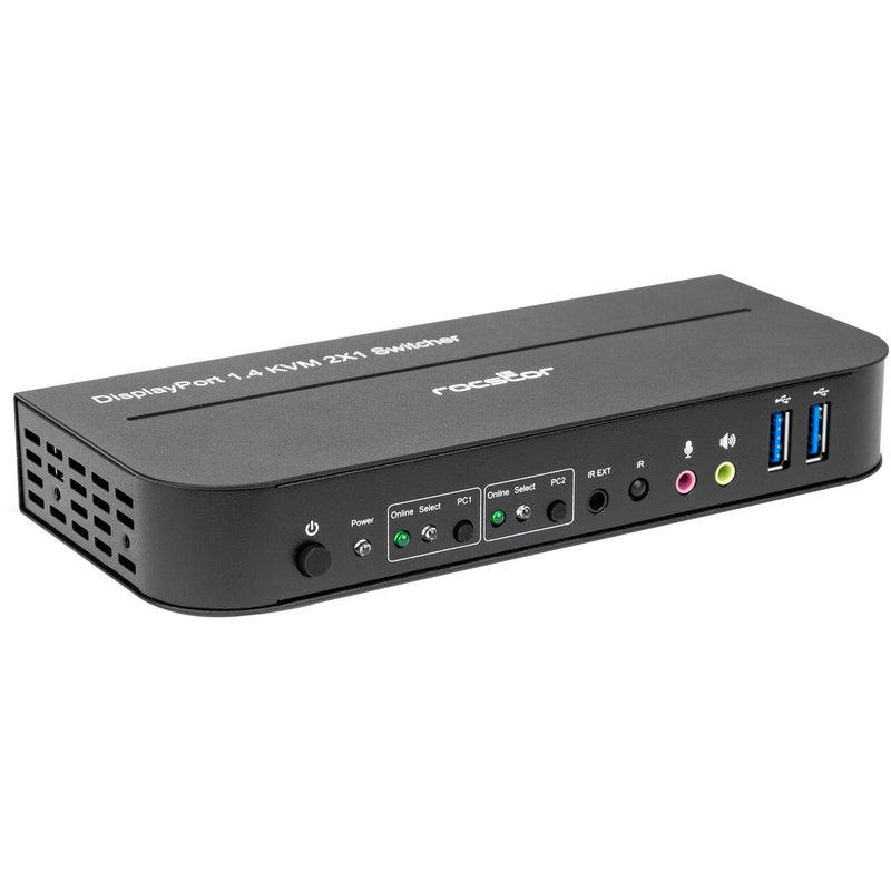 Rocstor SolidKVM SK05 DisplayPort 1.4 and USB 3.0 KVM Switch