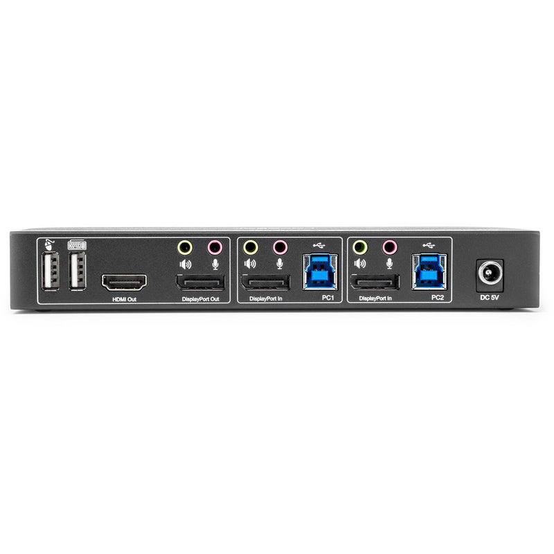 Rocstor SolidKVM SK05 DisplayPort 1.4 and USB 3.0 KVM Switch