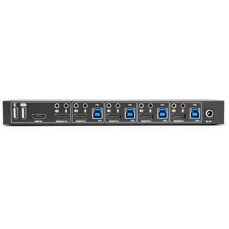 Rocstor SolidKVM SK04 DisplayPort 1.4 and USB 3.0 KVM Switch
