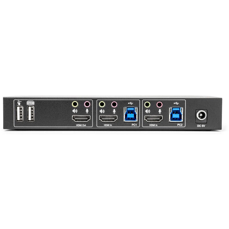 Rocstor SolidKVM SK06 4K HDMI and USB 3.0 2x1 KVM Switch (Black)