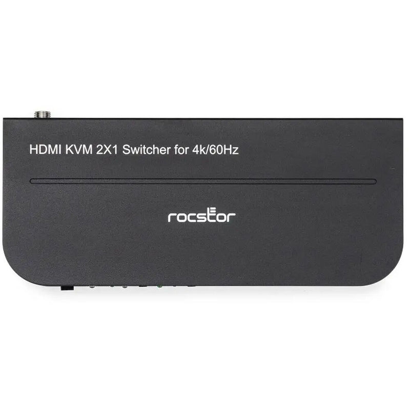 Rocstor SolidKVM SK06 4K HDMI and USB 3.0 2x1 KVM Switch (Black)