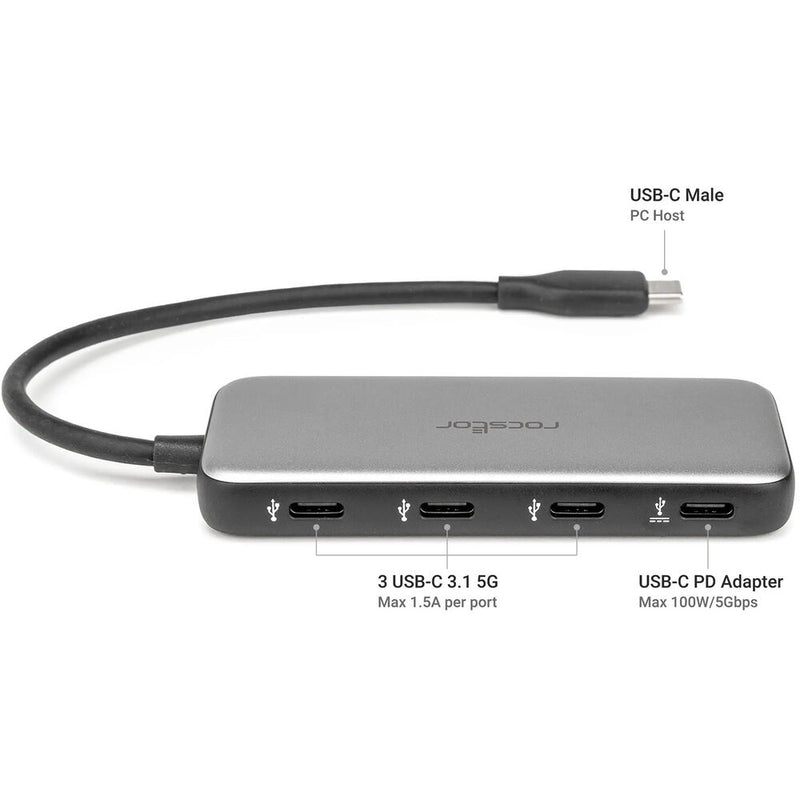 Rocstor 4-Port USB-C 3.1 Gen 1 Hub
