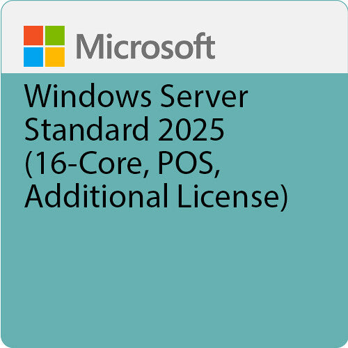 Microsoft Windows Server Standard 2025 (16-Core, POS, Additional License)