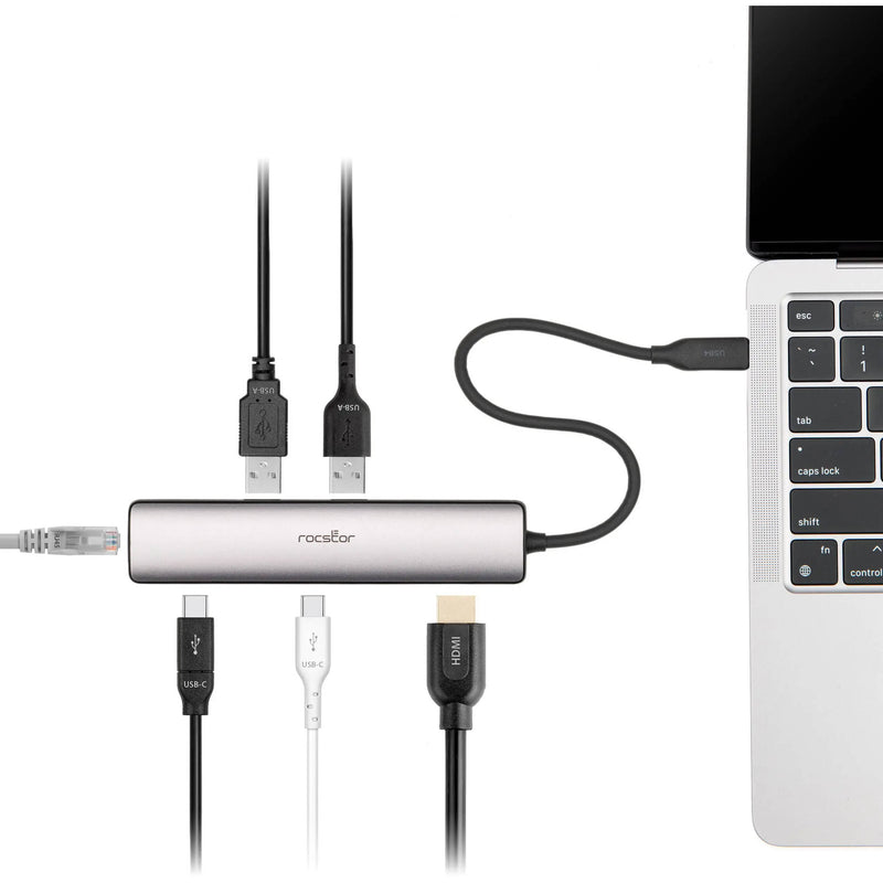Rocstor USB4 Multiport Adapter (Aluminum Gray)