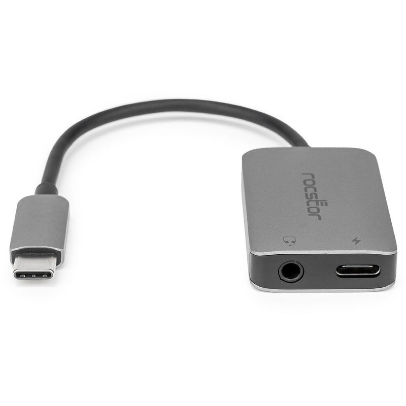 Rocstor USB-C to Hi-Res AUX 3.5mm Audio with 100W PD Adapter