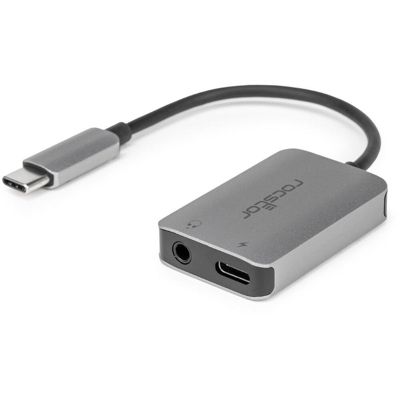 Rocstor USB-C to Hi-Res AUX 3.5mm Audio with 100W PD Adapter
