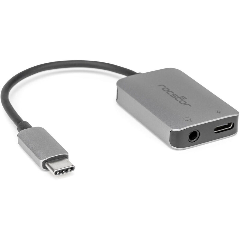 Rocstor USB-C to Hi-Res AUX 3.5mm Audio with 100W PD Adapter